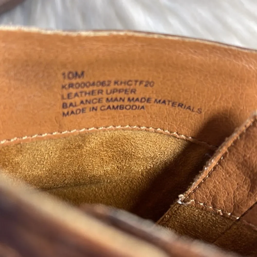 Korks By Kirk Ease‎ Sonya Tan Distressed Side Zip Booties Sz 10